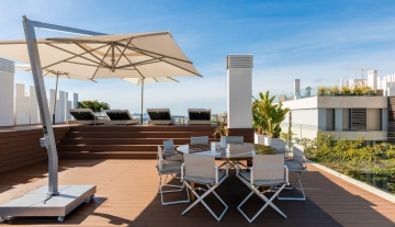 Resa estates Ibiza for sale Talamanca luxury apartment duplex roof top .jpg